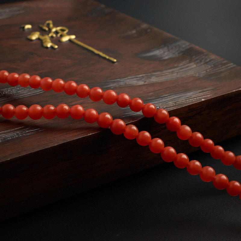 柿子红南红手串-红掌柜