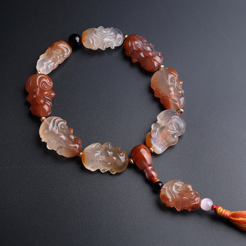 冰飘南红手串-红掌柜