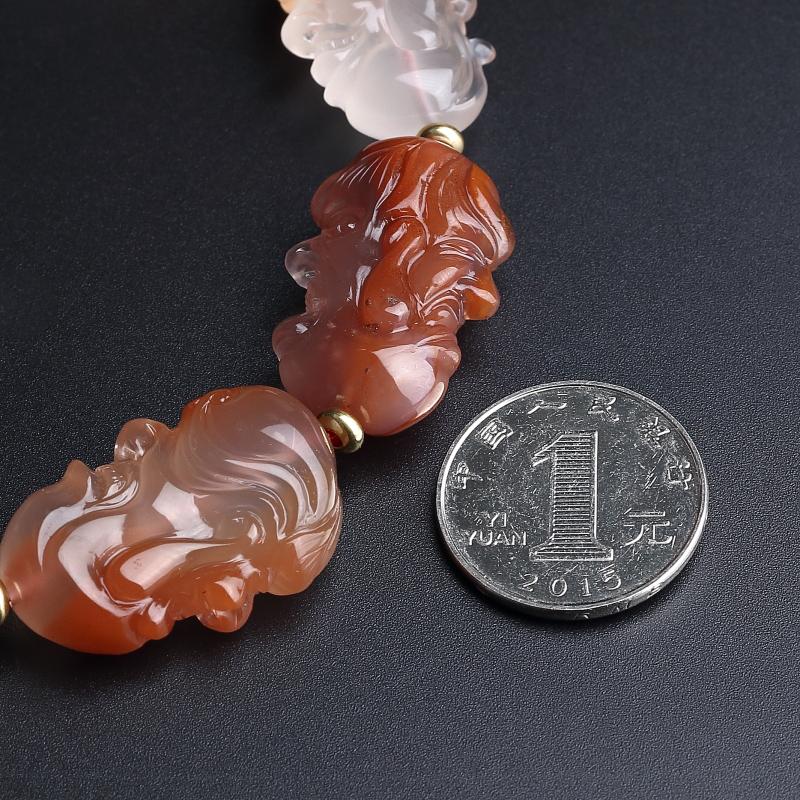 川料南红罗汉手串-红掌柜