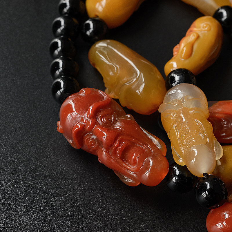 天然玛瑙项链-红掌柜