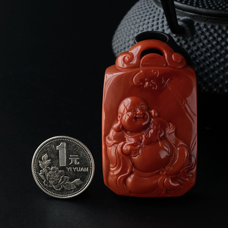 柿子红南红吊坠-红掌柜