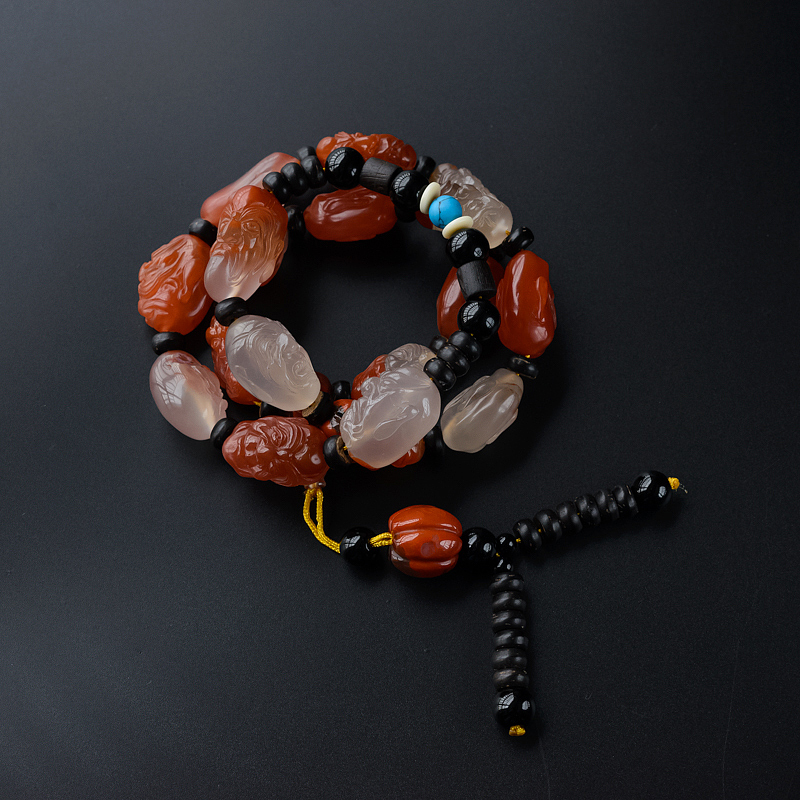 南红十八罗汉项链 - 红掌柜