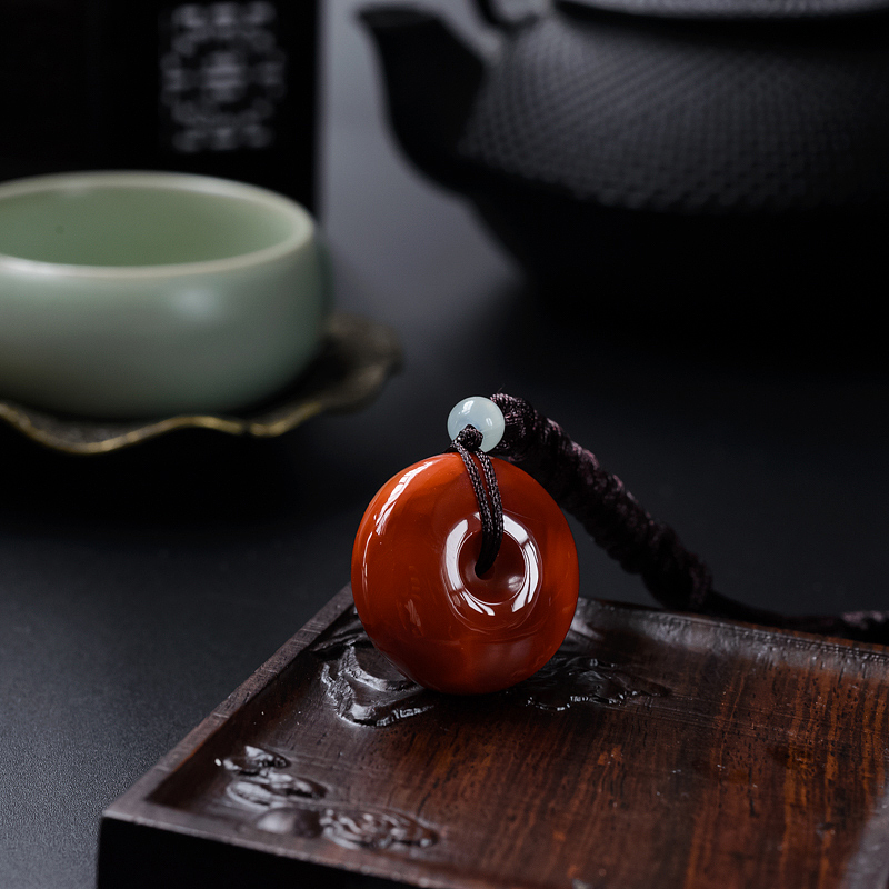 玫瑰花南红吊坠-红掌柜