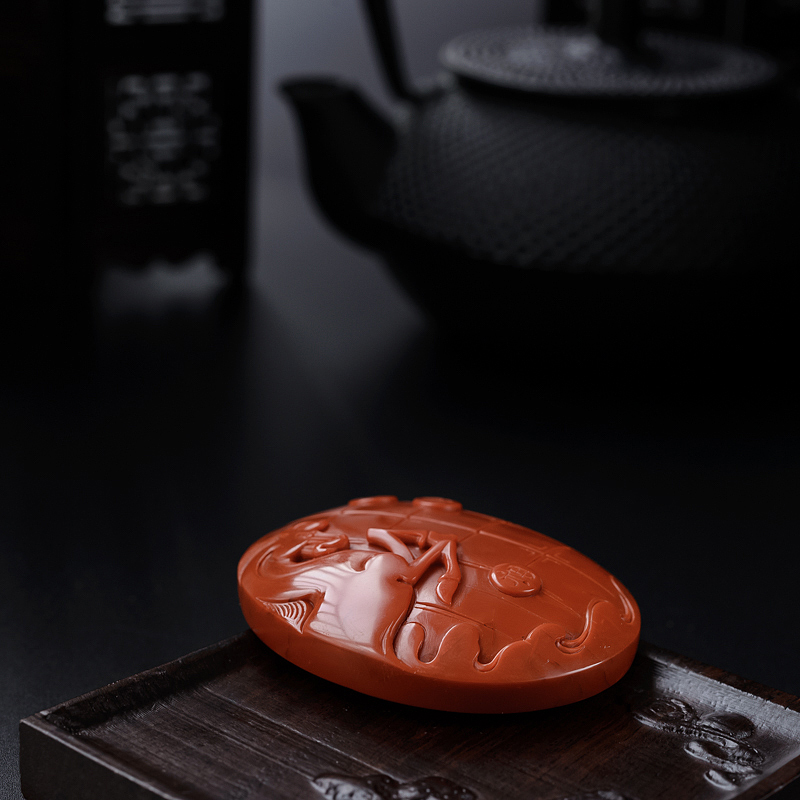 天然南红挂件-红掌柜