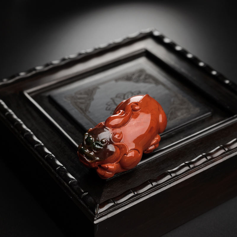 南红貔貅吊坠-红掌柜