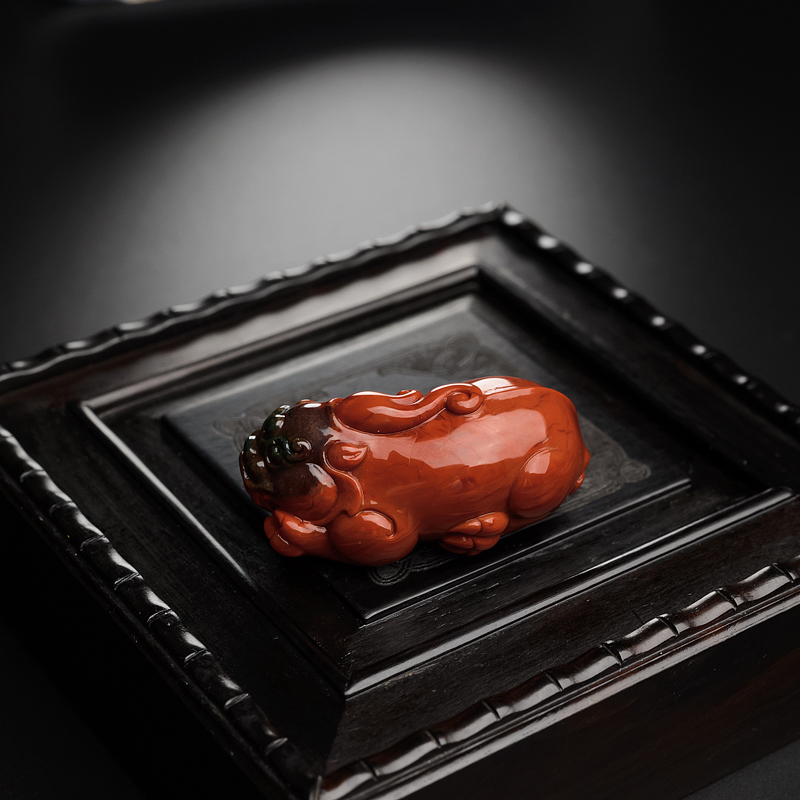 柿子红南红貔貅-红掌柜