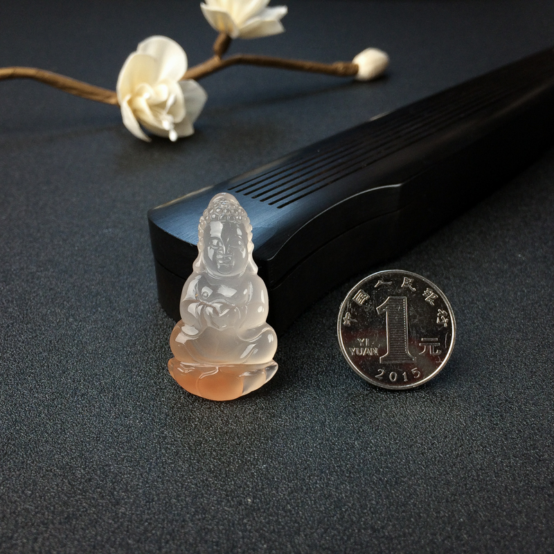 天然冰飘南红吊坠-红掌柜