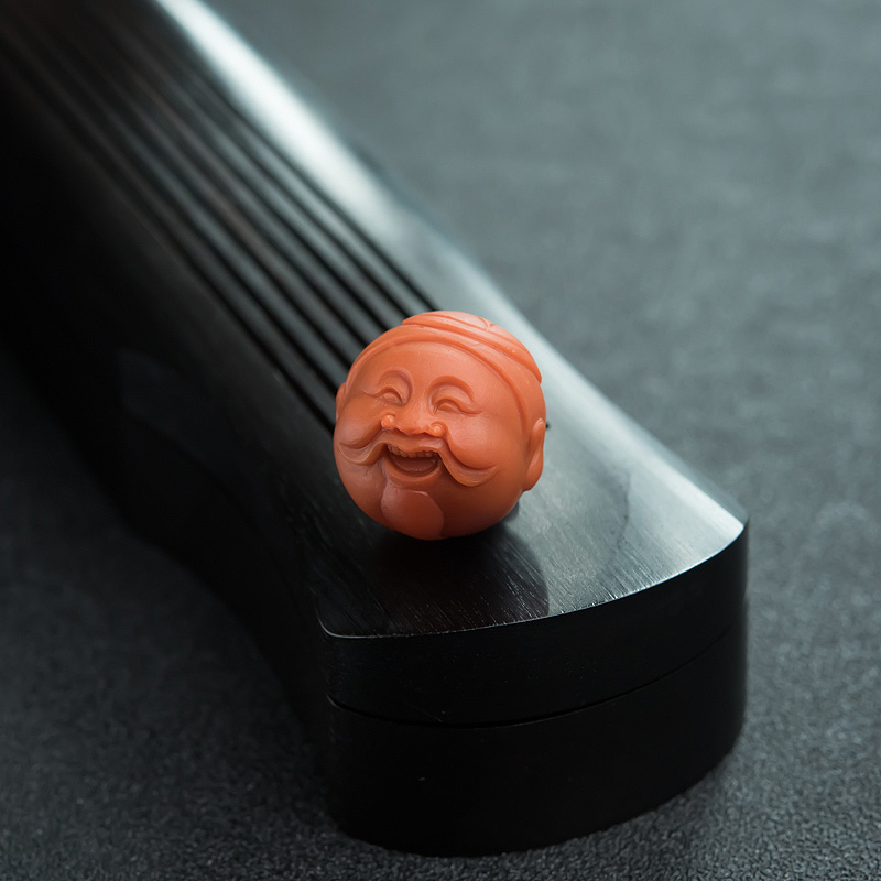 四川柿子红南红财神配件-红掌柜