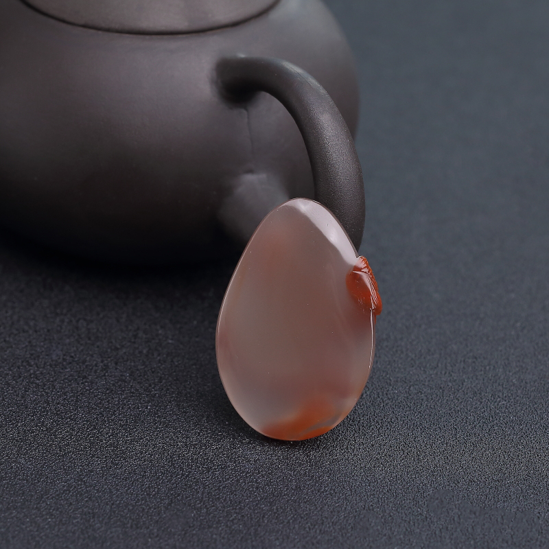 川料天然南红喜上眉梢吊坠-红掌柜