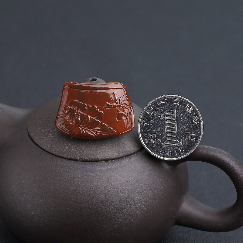 波罗的海南红蝶恋花吊坠-红掌柜