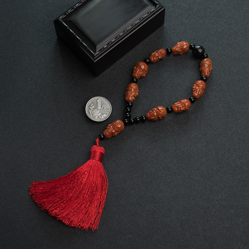 柿子红南红手持-红掌柜