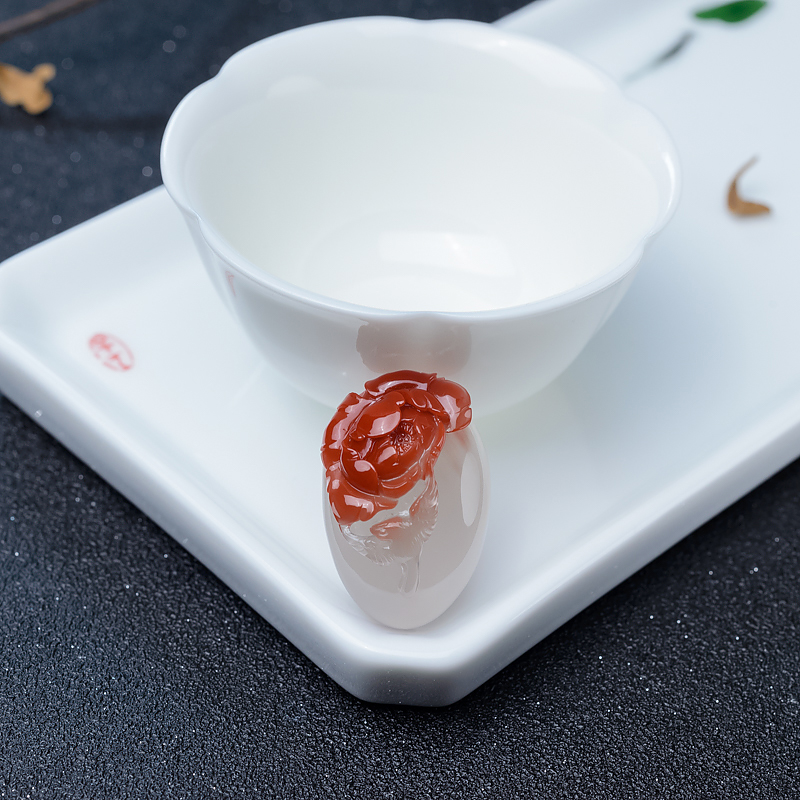 冻料南红鸟语花香吊坠-红掌柜