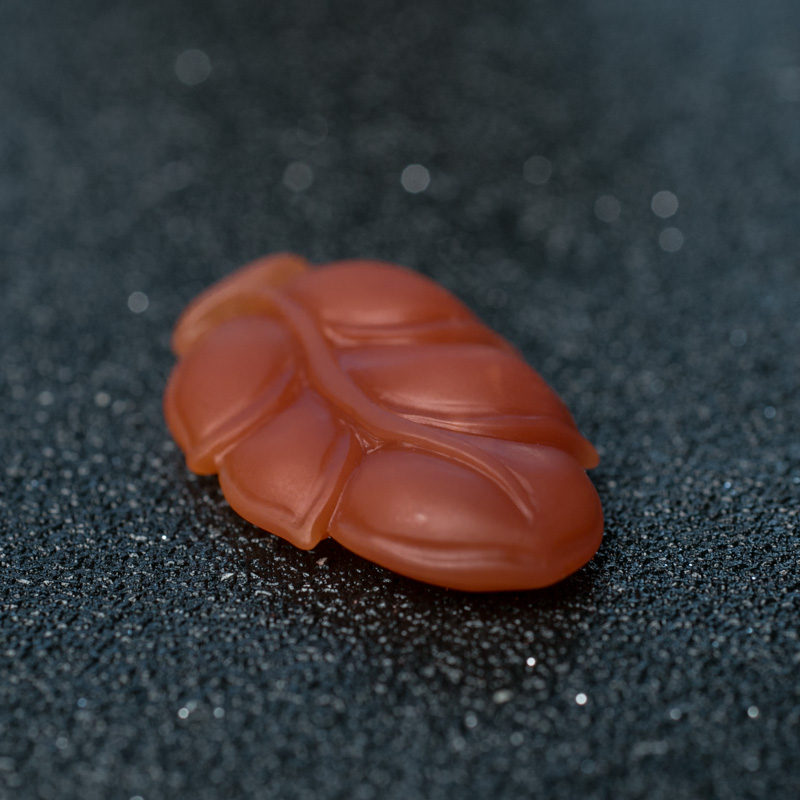 川料天然柿子红南红吊坠-红掌柜