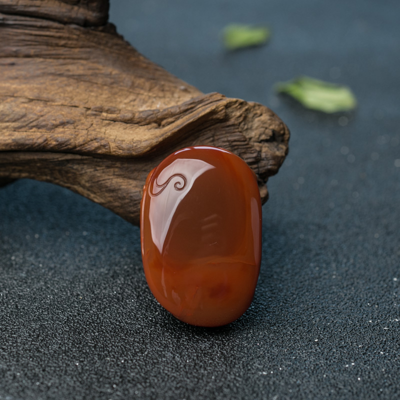 川料天然南红佛禅祝贺吊坠-红掌柜