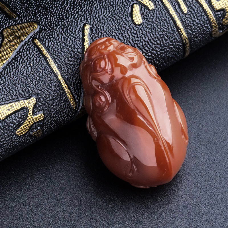 柿子红貔貅吊坠-红掌柜珠宝