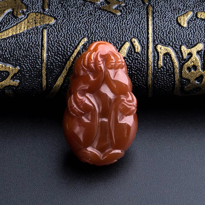 川料南红貔貅-红掌柜珠宝