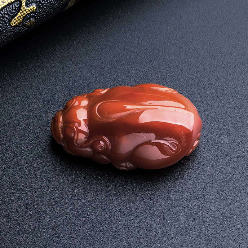 柿子红貔貅吊坠-红掌柜珠宝