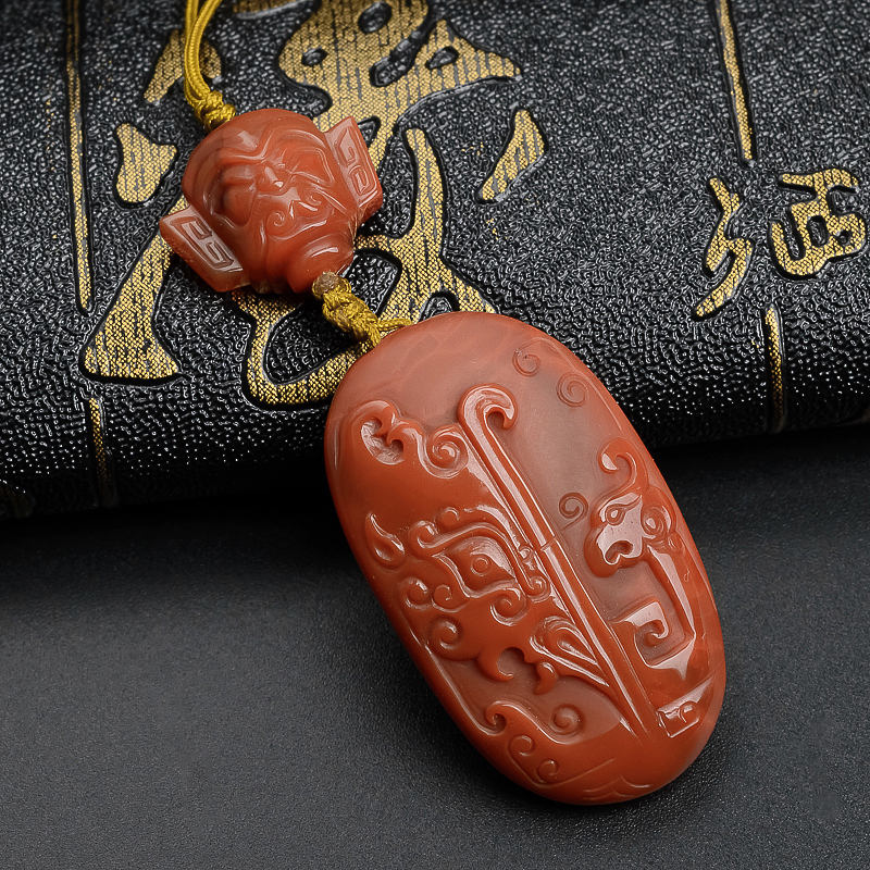 川红柿子红仿古龙套件-红掌柜珠宝