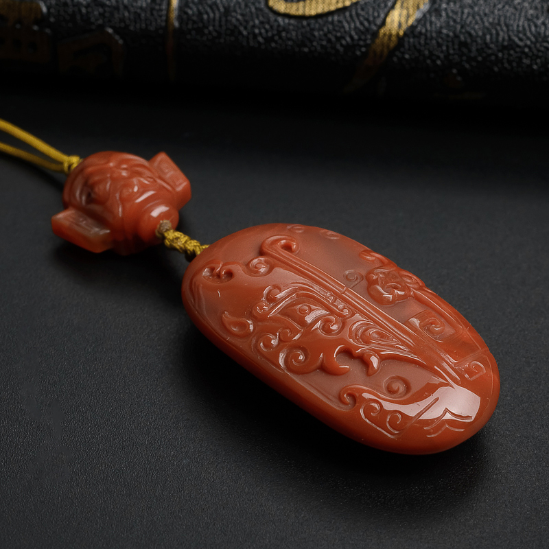 柿子红仿古龙套件-红掌柜珠宝