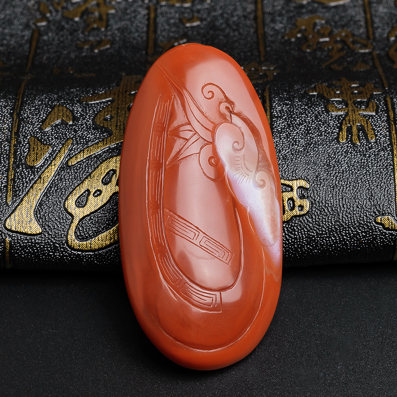 柿子红南红吊坠-红掌柜珠宝