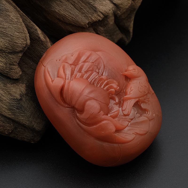 南红花开富贵吊坠-红掌柜