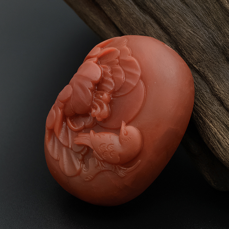 柿子红南红吊坠-红掌柜