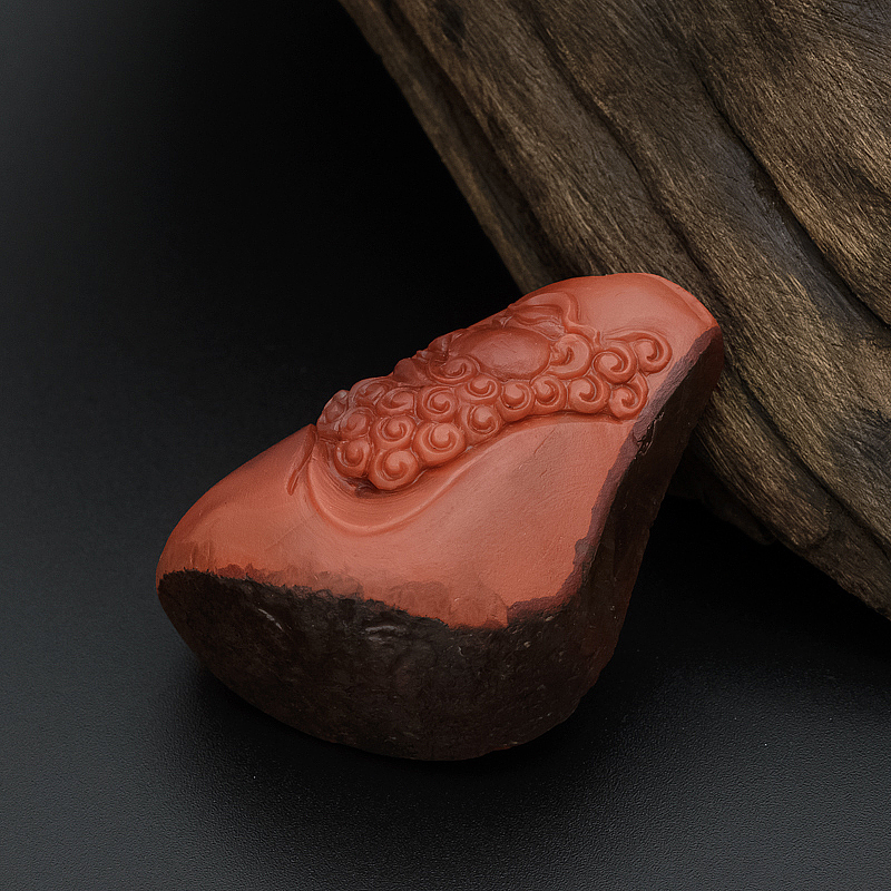 包浆南红达摩吊坠-红掌柜