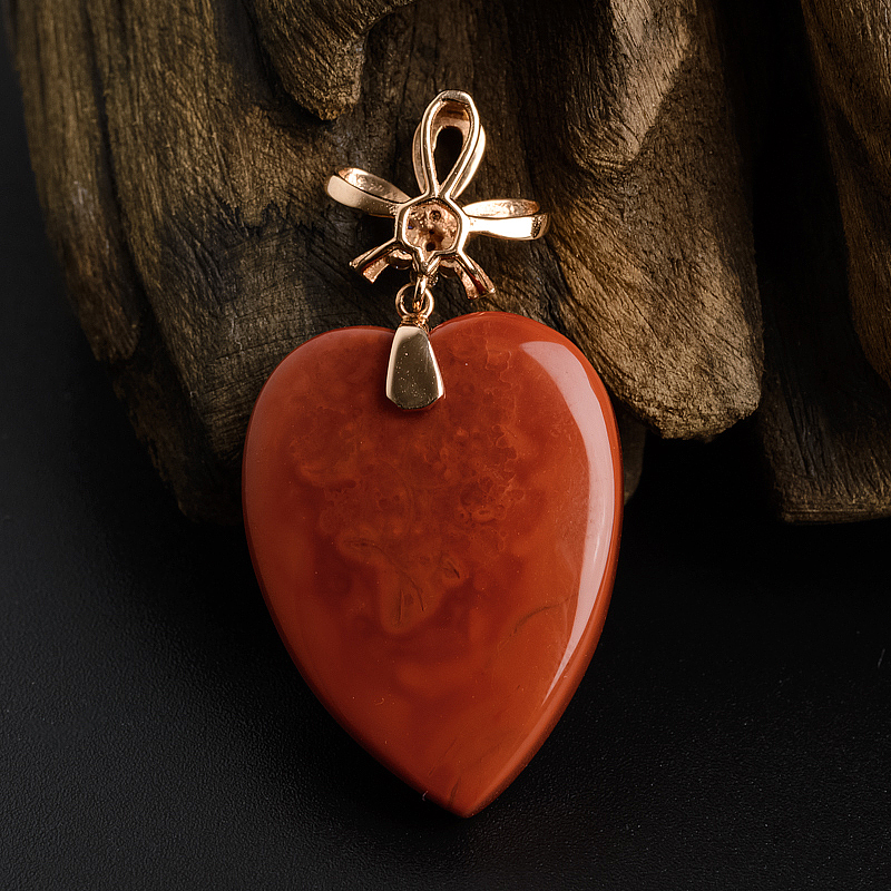 满肉柿子红爱心玫瑰吊坠-红掌柜