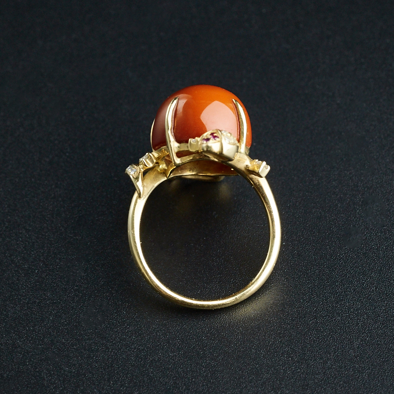 川料南红戒指-红掌柜