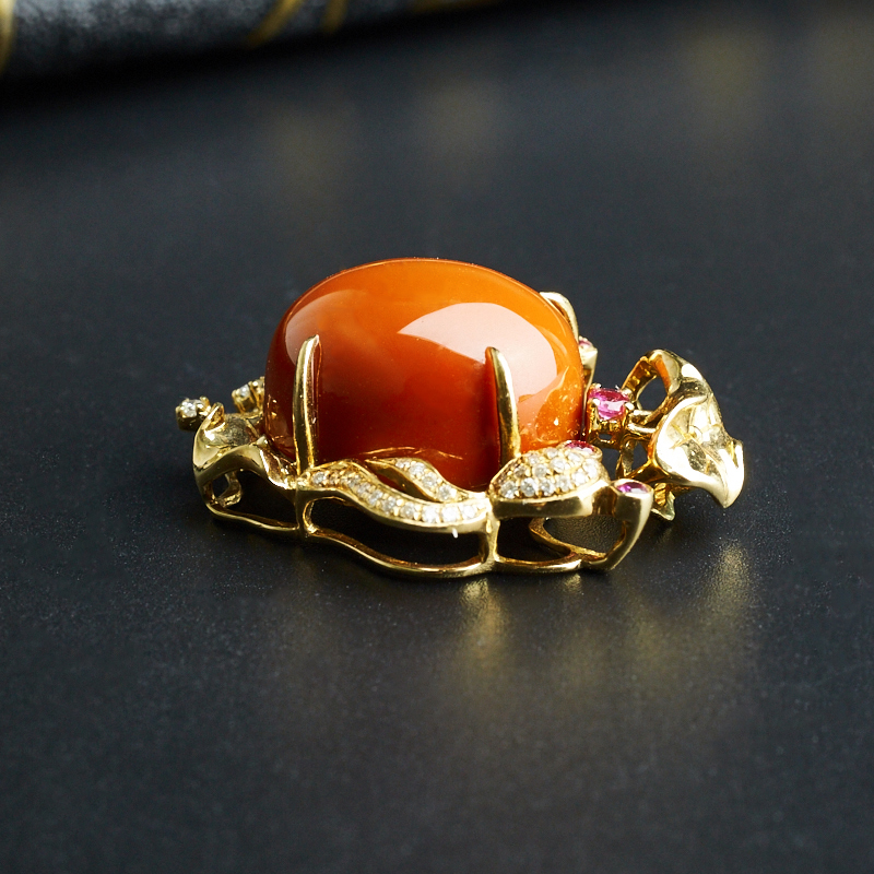 川料满肉南红吊坠-红掌柜