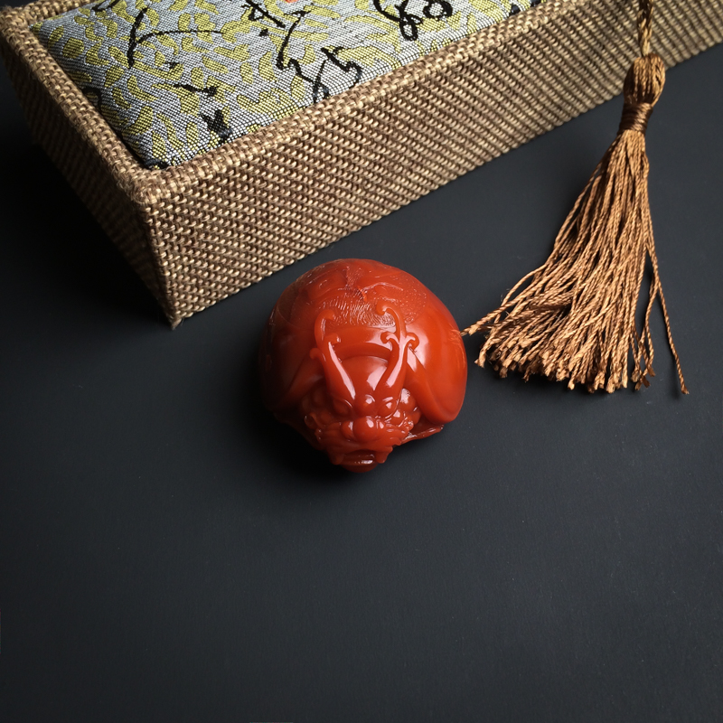 柿子红南红吊坠-红掌柜珠宝