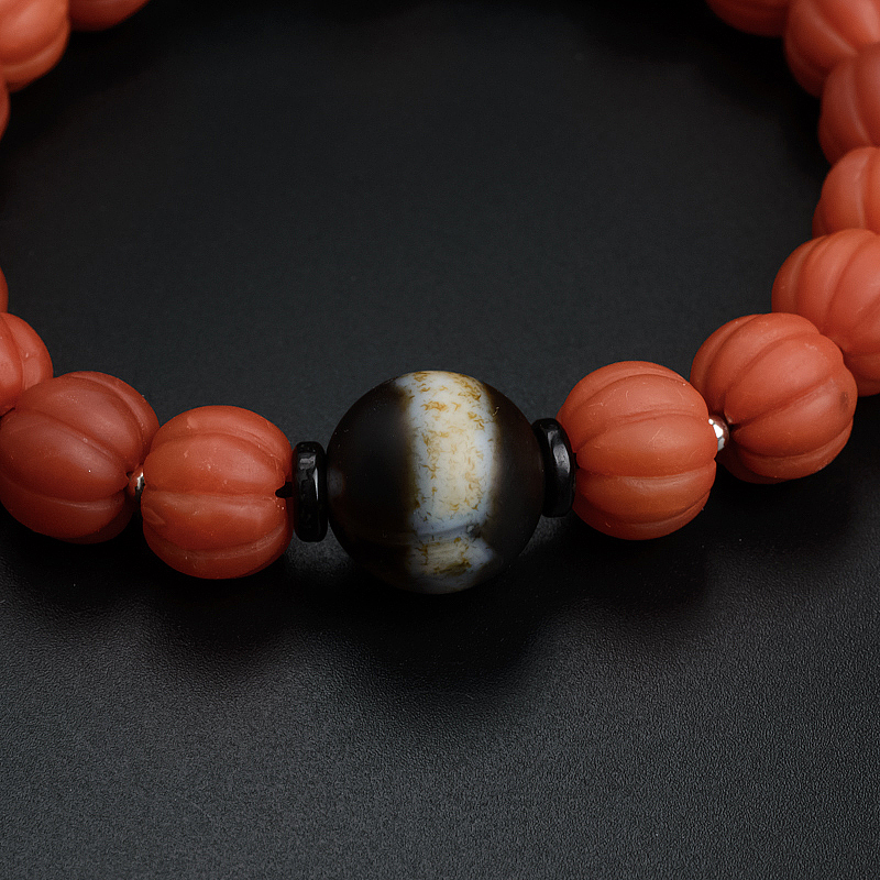 柿子红南红南瓜手串-红掌柜