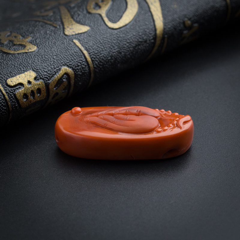 天然南红吊坠-红掌柜