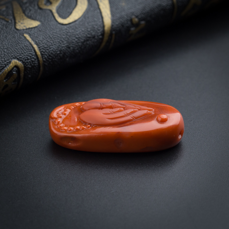 川料南红吊坠-红掌柜