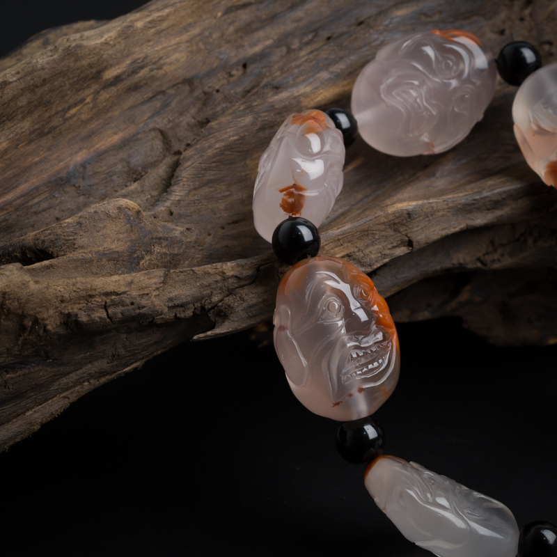 天然南红18罗汉手持-红掌柜