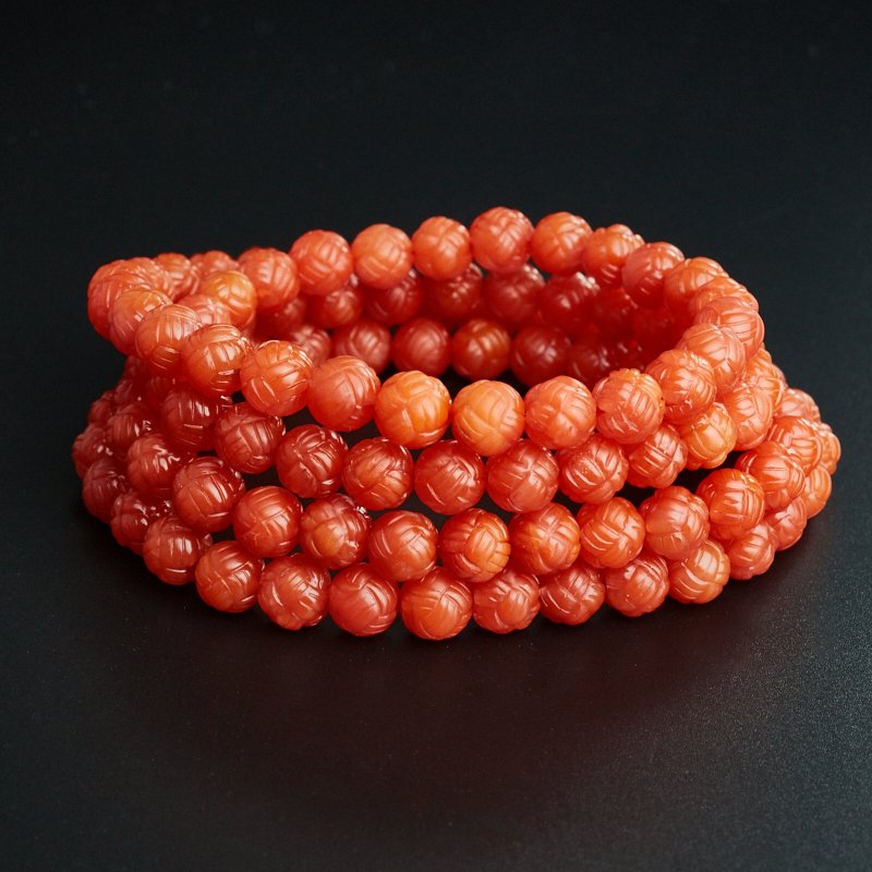 柿子红南红佛珠-红掌柜