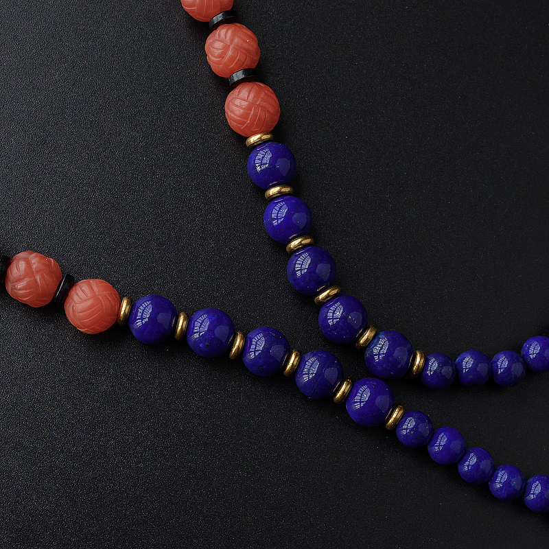 保山天然绣球珠南红佛珠手串-红掌柜