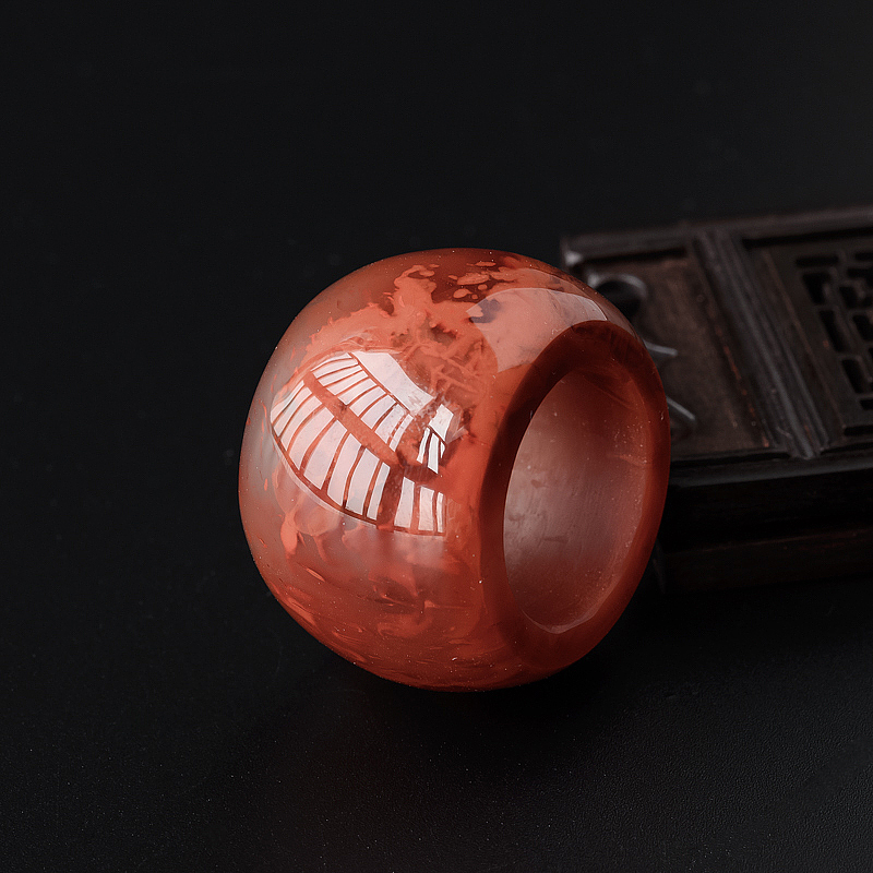 天然南红扳指-红掌柜