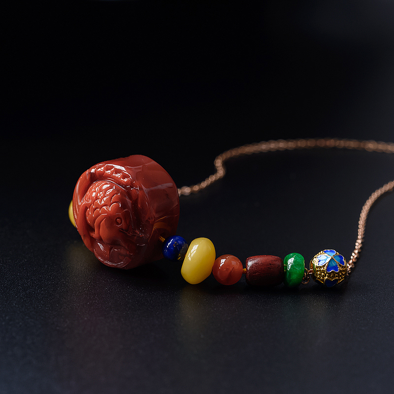 南红锁骨链 - 红掌柜