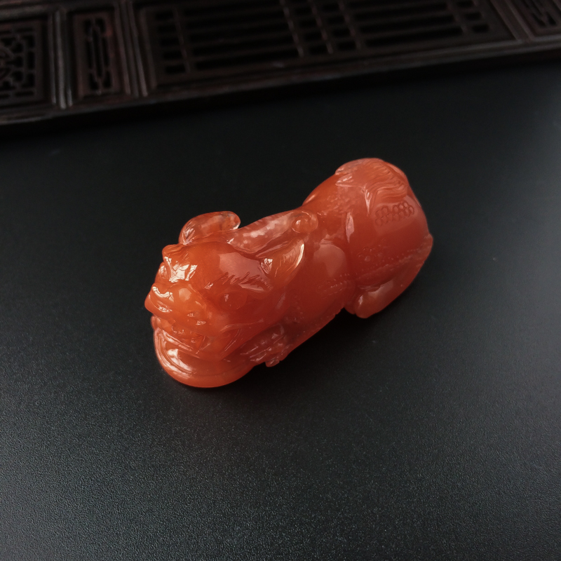 樱桃红南红吊坠-红掌柜