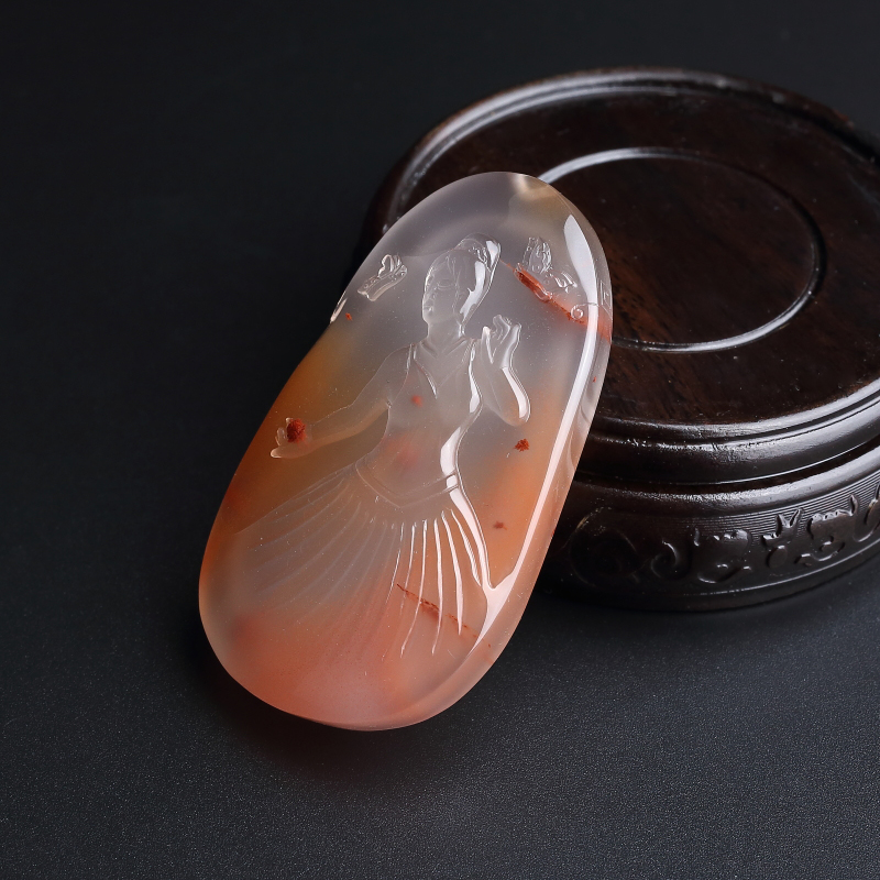 冰飘南红吊坠-红掌柜