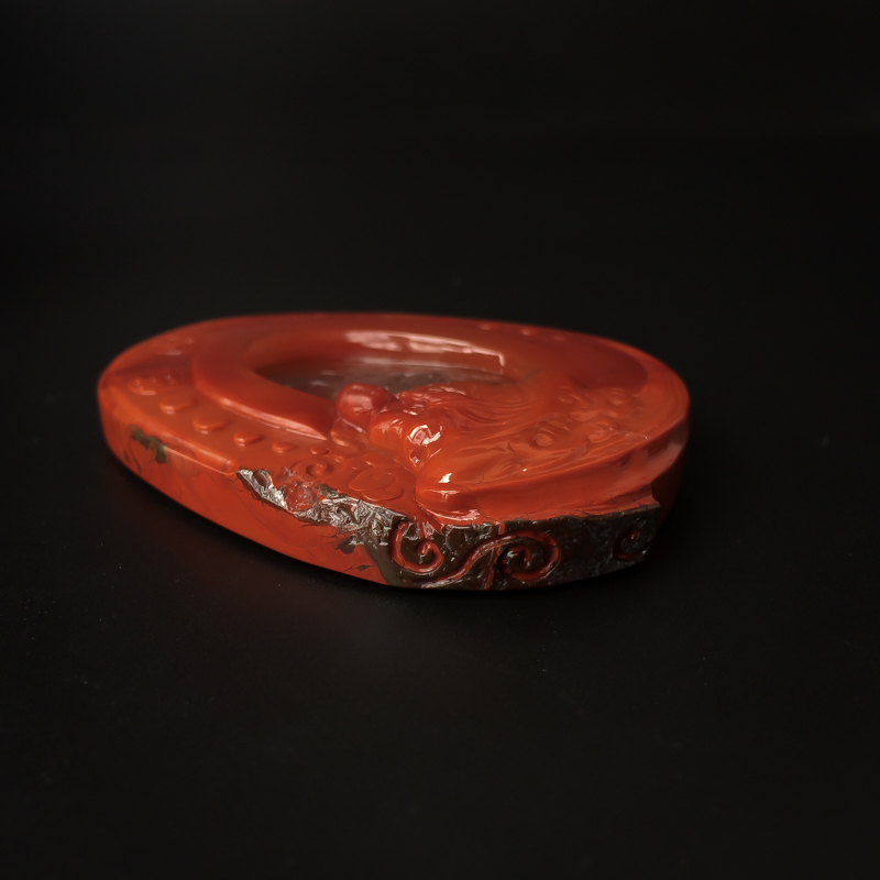 川料天然柿子红南红吊坠-红掌柜