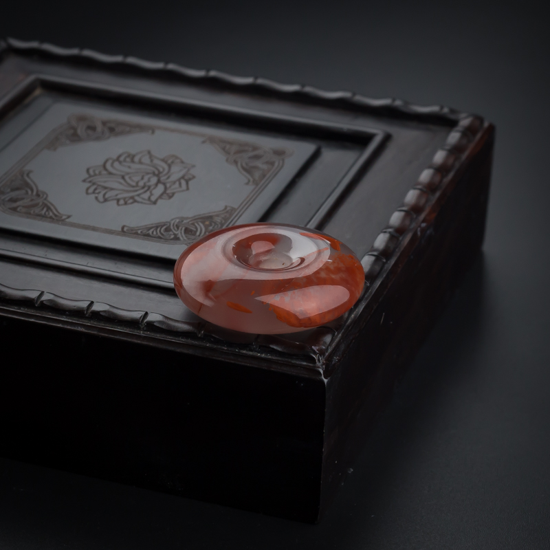 冰飘南红平安扣-红掌柜