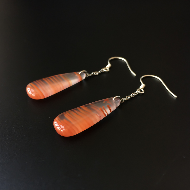 天然南红耳坠-红掌柜