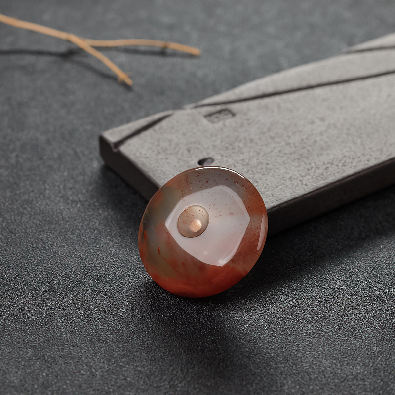 南红平安扣吊坠-红掌柜