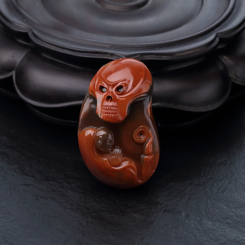 保山天然冻料南红一念之间吊坠-红掌柜