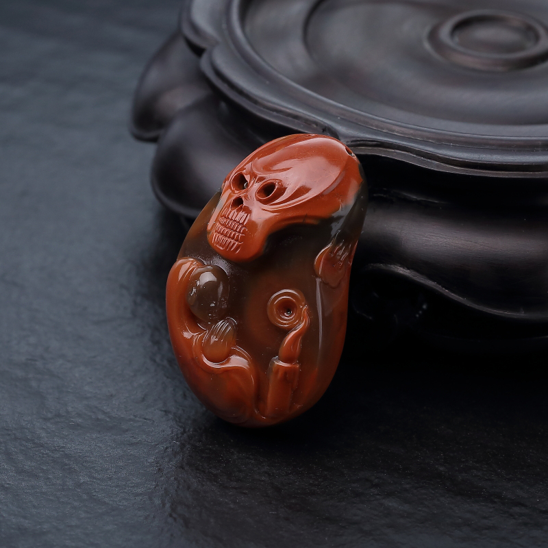 天然冻料南红一念之间吊坠-红掌柜