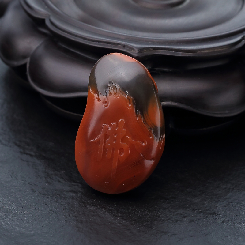 保山天然南红一念之间吊坠-红掌柜