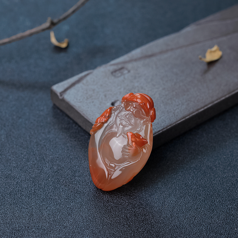 南红财神吊坠-红掌柜