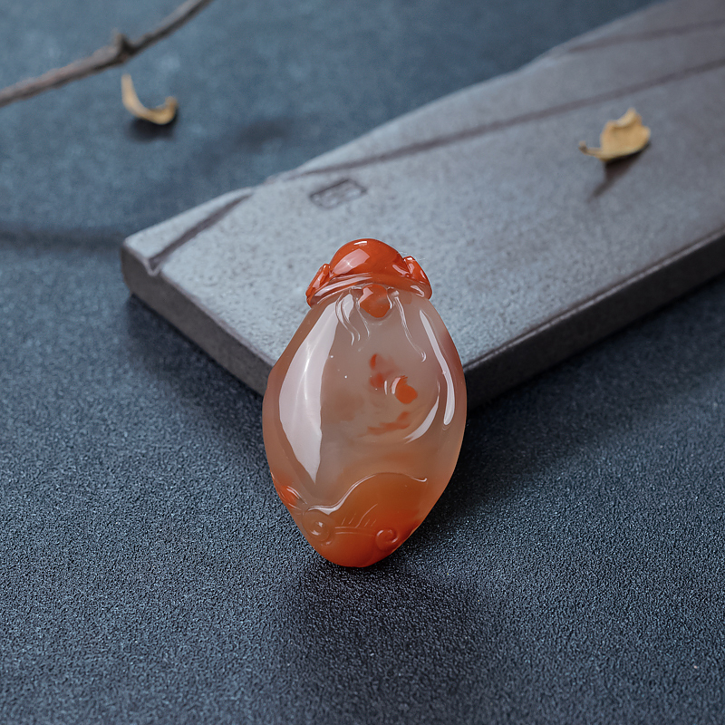 冰飘料南红财神-红掌柜